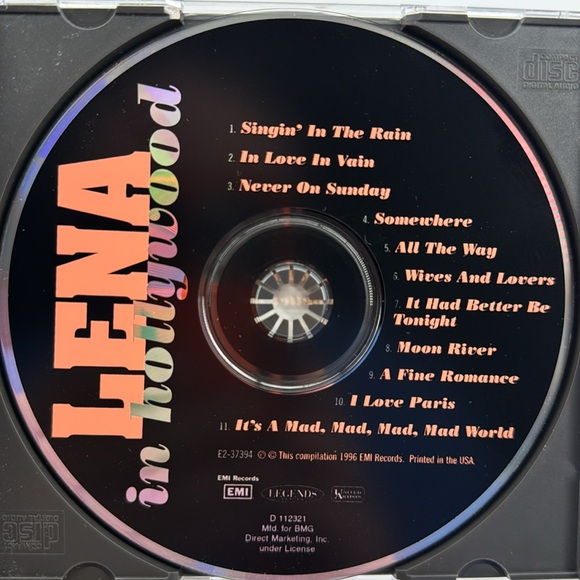 Lena Horne - Lena In Hollywood on CD. 1996 - Picture 3 of 4